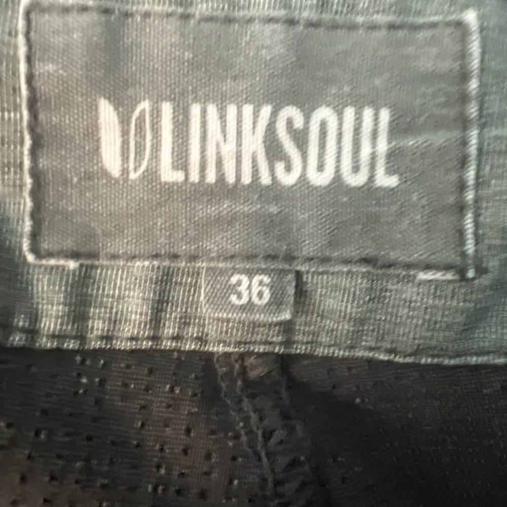 Linksoul Solid Boardwalker Shorts Mens Size 36 Gray/Brown Stretch Golf - Picture 4 of 8